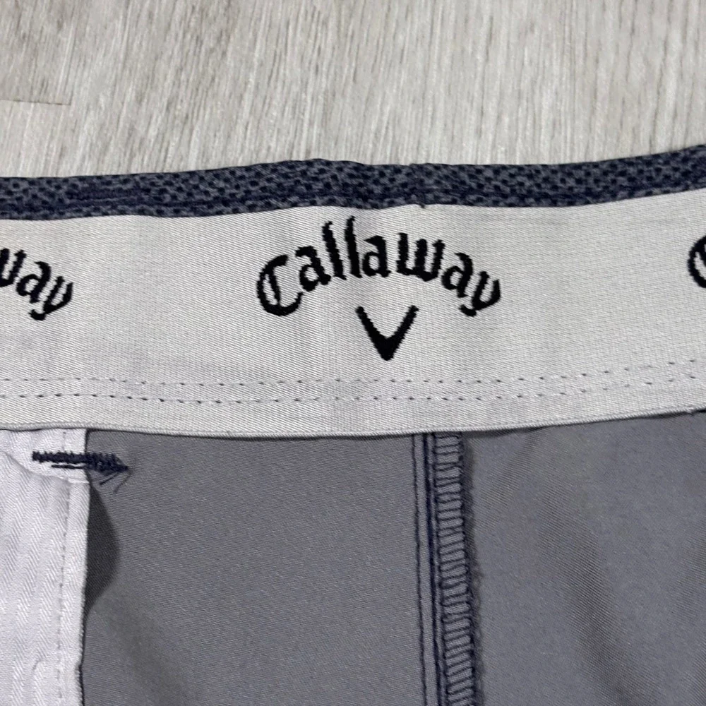 Callaway Mens Gray All Over Print Performance Golf Shorts‎ Size 40 Media Pocket